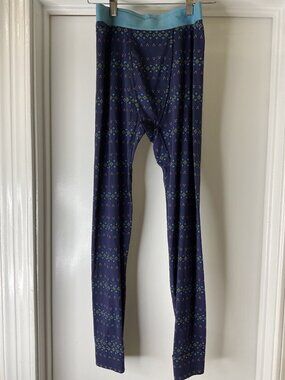 Bombas Men's Long John Legging Underwear Size M Patterned Lightweight